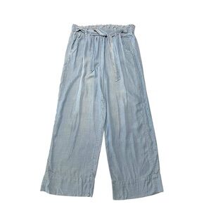 Knox Rose Blue Wide-Leg Jumpsuit with High-Waist Design